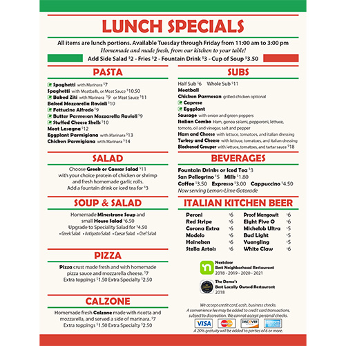 Lunch Specials