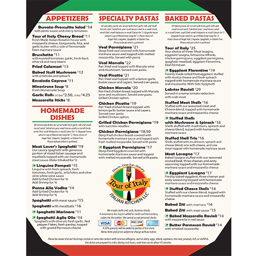 Dinner Menu
